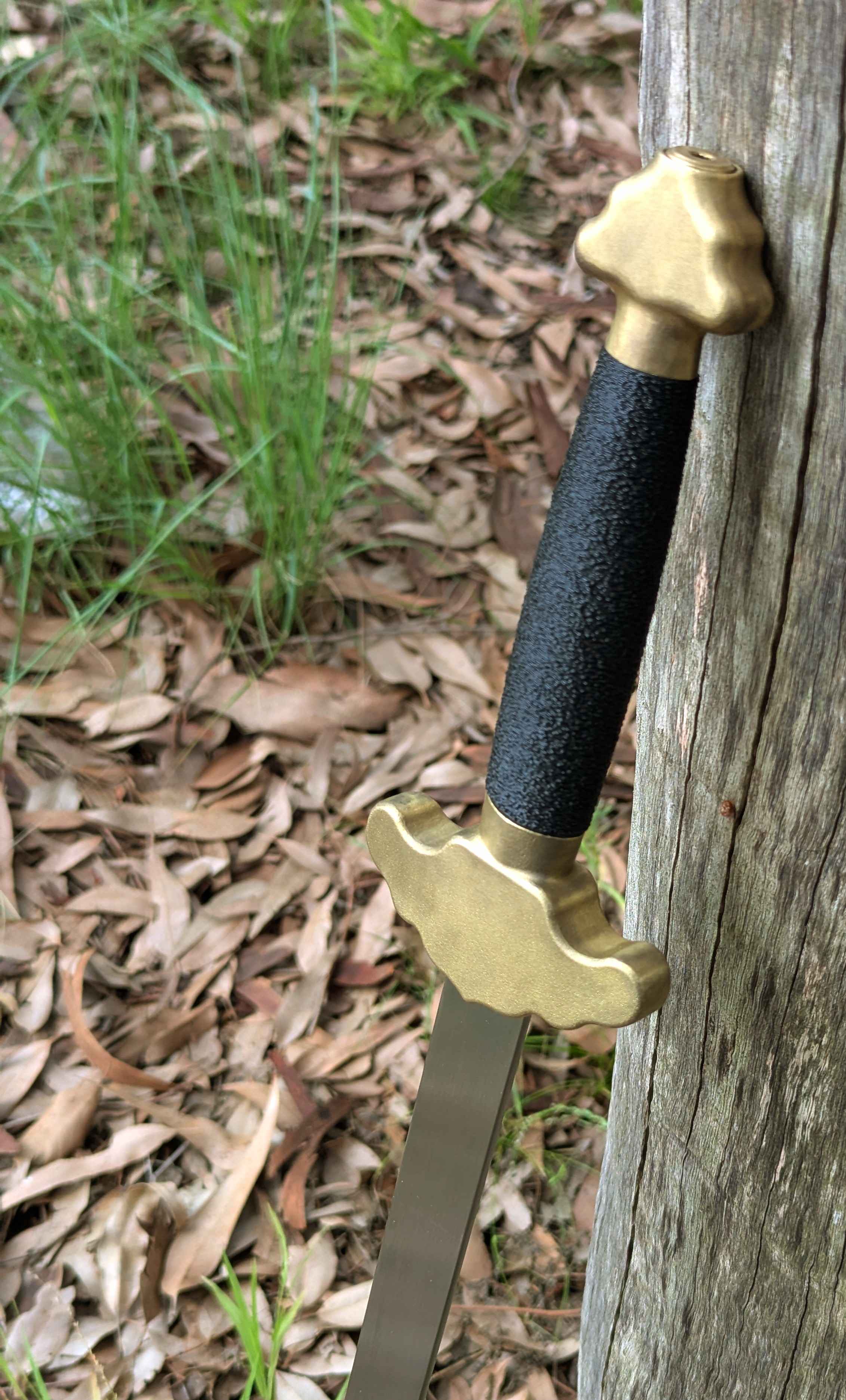 Castille Armory Sparring Jian Handle close up